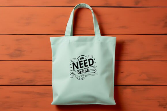 Download Light Green Tote Bag Branding Mockup - Branding mockup Collection