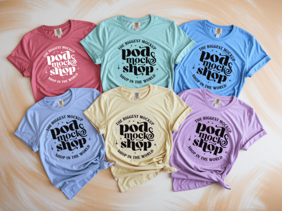 Download Comfort Colors 1717 Group Mockup - Group mockup Collection